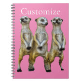3 Staande Meerkats Thunder_Cove Notitieboek (Voorkant)