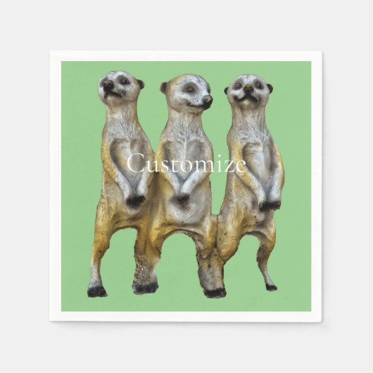 3 Staande Meerkats Thunder_Cove Servet (Voorkant)