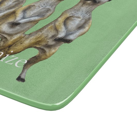 3 Staande Meerkats Thunder_Cove Snijplank (Hoek)