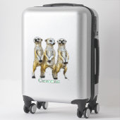 3 Staande Meerkats Thunder_Cove Sticker (Koffer)