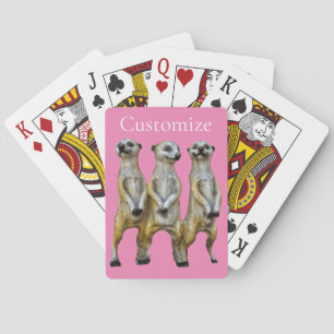 3 Staande stokstaartjes Thunder_Cove  Pokerkaarten