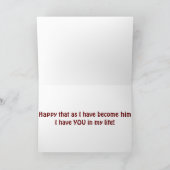 3 STADIA VAN MANNEN EN SANTA CLAUS VOOR ZIJN LADY FEESTDAGEN KAART (Binnen)