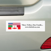 3 stammen, drie stammen, één familie...www.leftof. bumpersticker (Op auto)