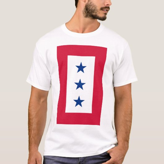 3-Star Blue Star Service Banner T-Shirt (Voorkant)