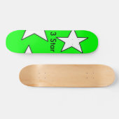 3 Star Design Green Skatboard Persoonlijk Skateboard (Horizontaal)