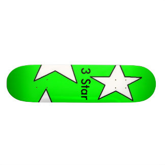 3 Star Design Green Skatboard Persoonlijk Skateboard