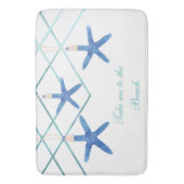 3 Starfish & Modern Lines Elegant Beach Aangepast Badmat (Voorkant Verticaal)