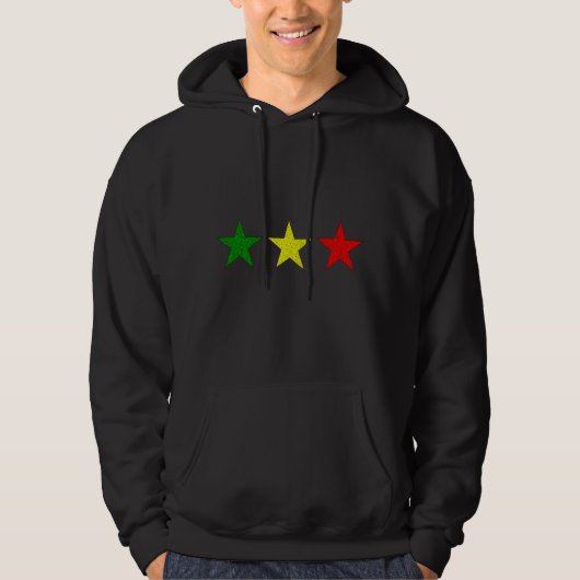 3 STARS REGGAE HOODIE (Voorkant)