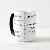 3 steps to Shut Up Funny Custom Text Magische Mok (Voorkant links)