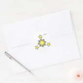 3 sterren & een zon sticker (Envelop)