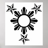 3 sterren en zon poster (Voorkant)