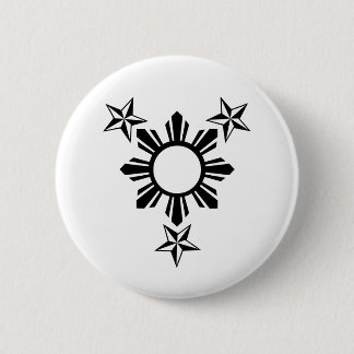 3 sterren en zon ronde button 5,7 cm