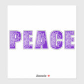 3 sticker Mandala Flower Peace Typografie (Vel)
