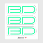 3 stickers Neon Monogram Logo Business Laptop (Vel)