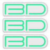 3 stickers Neon Monogram Logo Business Laptop (Voorkant)