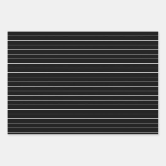 3 Stijl: Zwarte & Witte Stripes Party of Kerstmis Inpakpapier Vel (Voorkant 3)