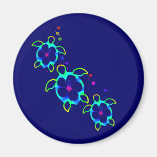 3 Stropdas geverfde honingschildpadden Magneet