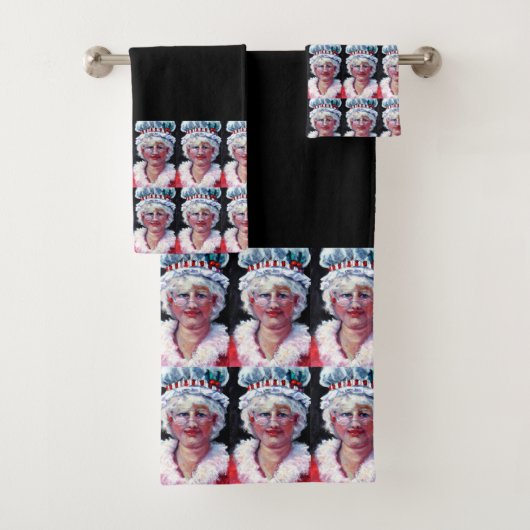 3 stuk, mevrouw Claus Bath set- WOW! Bad Handdoek (Insitu)