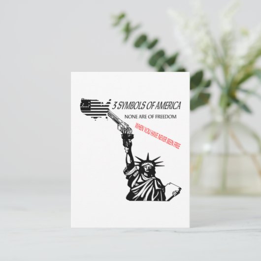 3 symbolen wit briefkaart (Staand voorkant)