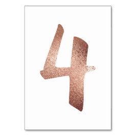 3 Tabelnummer White Metallic roze Rose Gold Kaart