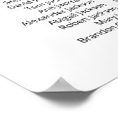 3 Tafels 102 Gasten Moderne Huwelijkszitgrafiek Poster (Hoek)