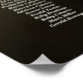 3 tafels elegante foto bruiloft zitgrafiek poster (Hoek)