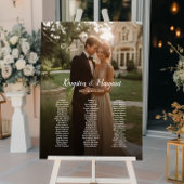 3 tafels elegante foto bruiloft zitgrafiek poster