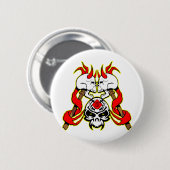 3 Tattoo vechtspieren Ronde Button 5,7 Cm (Voorkant /achterkant)