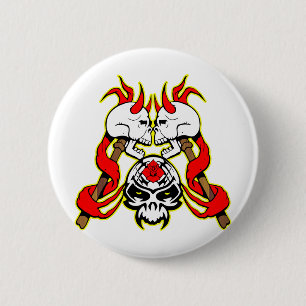 3 Tattoo vechtspieren Ronde Button 5,7 Cm