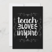 3- Teach Love Inspire Shirt, Retro  leraar Kaart (Voorkant)