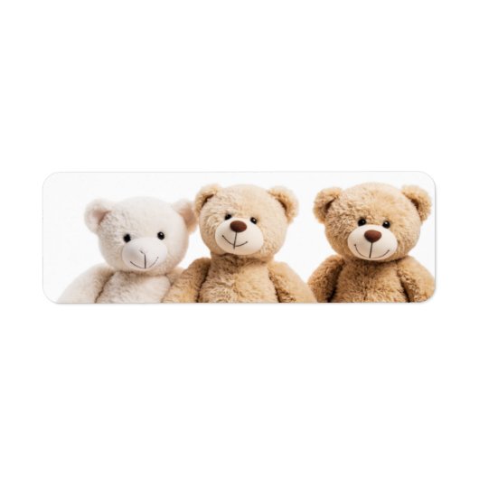 3 teddy bears  etiket (Voorkant)