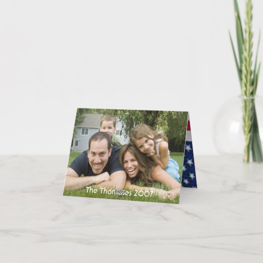 3 THOMASEN, geef liefde, ontvang vreugde Feestdagen Kaart (Achterkant)