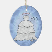 "3 Tier Taffeta" Keramisch Ornament (Rechts)