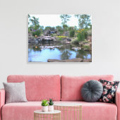 3-tier waterval koi vijver canvas (Insitu (Woonkamer))