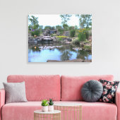 3-tier waterval koi vijver canvas (Insitu (Woonkamer))