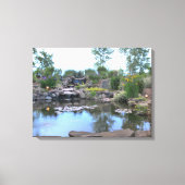 3-tier waterval koi vijver canvas afdruk (Voorkant)