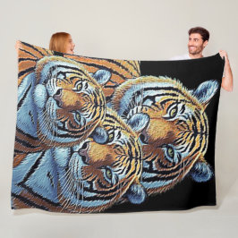 3 TIJGERS FLEECE DEKEN