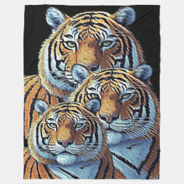3 TIJGERS FLEECE DEKEN