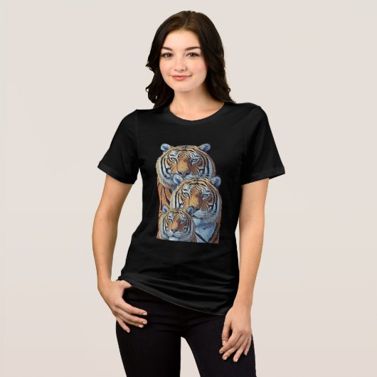 3 TIJGERS Tri-Blend SHIRT (Voorkant volledig)