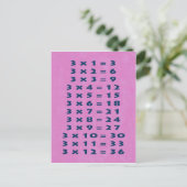 #3 Times Table Collectible Briefkaart (Staand voorkant)