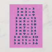 #3 Times Table Collectible Briefkaart (Voorkant)