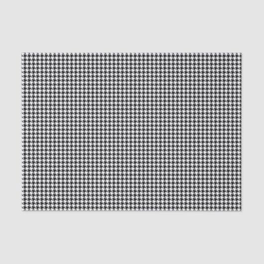 3 Tissue Sheets, Black White Houndstooth Pattern Tissuepapier (Voorkant)
