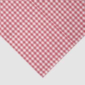3 Tissue Sheets, Red & White Gingham Check Pattern Tissuepapier (Detail)