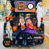 3 Toned Trunk of Treat Halloween Logo Business Spandoek