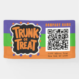 3 Toned Trunk of Treat Halloween QR Business Spandoek