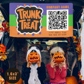 3 Toned Trunk of Treat Halloween QR Business Spandoek