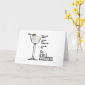 3 tot 1 (Wet) Martini Cocktail Folded Wenskaart Kaart (Gele Bloem)