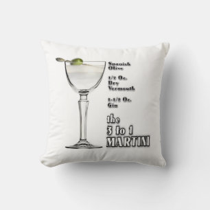 3 tot 1 (Wet) Martini Cocktail Recipe Art. Kussen