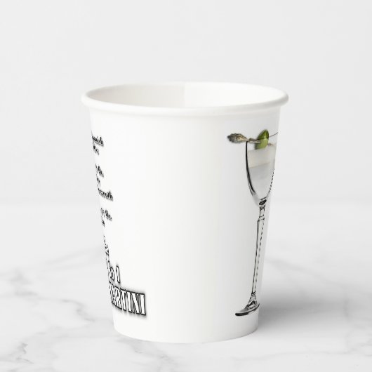 3 tot 1 (Wet) Martini Cocktail Recipe Art. Papieren Bekers (Links)