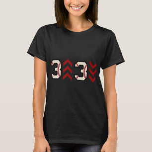 3 tot 3 met 3 met drie met drie met Baseball Softb T-shirt